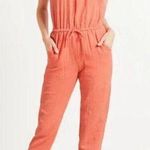 Evereve Gemma Gauzy Cotton Jumpsuit in Coral Size S Photo 0