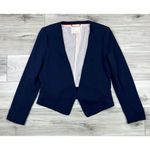 Rebecca Taylor  Womens Jacket 8 Blue Long Sleeve Open Front Devin‎ Blazer Career Photo 2
