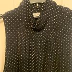 Stephen and Casey Black Sleeveless & White Polka Dot Mock Neck XL Top. 2198 Photo 1