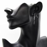 Small Silver Snake Earrings Photo 2