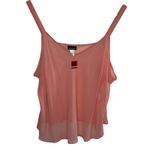 Avenue  Blouse 30/32 Sheer Peach Thin Straps New Photo 6