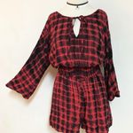 Honey Punch Tie Dye Front Tie Boho Gypsy Romper Photo 0