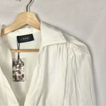 Cider White Peasant Crop Long Sleeve Blouse L Photo 2