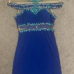 Rachel Allen Rachel Allan Embellished Two-Piece Royal Blue Dress Photo 1