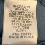 Umgee : Denim Blue Peasant style dress with ruffles & puff sleeves- Large Photo 3