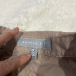 Foxcroft  Womens Shaped Fit Minimalist Button Up Top Size 12‎ Beige 100% Linen Photo 1