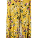 Melle Fashion Size Small Boho Floral Mustard Yellow Floral Slit Skirt High Waist Photo 0