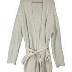 SKIMS  Fuzzy Cozy Knit Robe Collar Belted Cream Bone Plus Size 2X / 3X Warm Comfy Photo 0