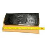 Kristine Black and Tan Clutch with Gold Accents Photo 4