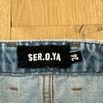 SER.O.YA mini Skirt Denim Slit Zuri Size 24 Blue Photo 1