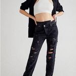 AGOLDE + Free People Criss Cross Straight Asymmetrical Distressed Jeans Photo 0