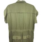 Gap NWT  Short Sleeve Button Up Army Jacket Green Jumpsuit‎ 4 Photo 7