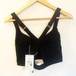 Halara NEW  Cross Back Sports Bra sz XS Black Sports Bra Photo 5