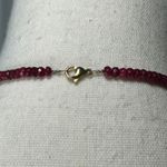 Ruby Baroque Pearl Beaded Necklace Gemstone Jewelry Elegant Statement Red Photo 1