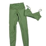 Well Being + Being Well Ashe 7/8 Leggings and Sports Bra in Loden Green Heather Size XS Photo 0