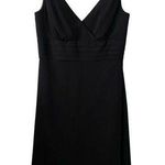 W•too W by WTOO Size 15 Black VNeck Evening Casual MIDI Sleeveless Silhouette Dress Photo 0