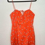 superdown  orange cherry print mini dress Photo 0