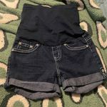 Bella Vita  Maternity Dark Wash Jean Shorts with Cuffed Hem Size Small Basic Photo 0
