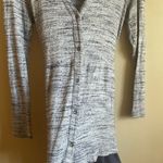 Dolan Blue Heathered Button up Top with Tie at Waist Size M Photo 3