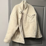 STAUD  x Wrangler Off-White Teddy Jacket Photo 0