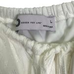 SO  Dress Womens Large White Off Shoulder Open Side Rehearsal Dinner Relaxed NWT Photo 6