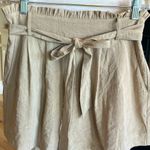 &merci &merci Tan Ruffle Waist Dressy Tie Waist Shorts New Photo 2