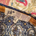 Jolt  Women's Blue Tie Neck 3/4 Bell Sleeve Peasant Top Photo 5