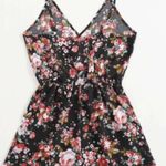 Women’s Floral Short Romper | Size M | Cute & Casual Black Size M Photo 1