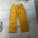 ZARA  Olive Green Wide-Leg Drawstring Pants Photo 2