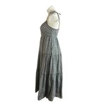 Abercrombie & Fitch Plaid Black and White Tie Shoulder Smock Back Dress Photo 6