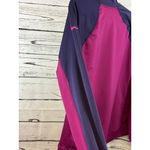 Nike Women's  Pro Long Sleeve 1/4 Zip Tee XL Magenta Navy Photo 4