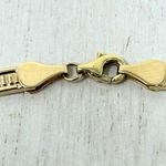 Solid 14K yellow gold Egyptian revival fringe bib necklace, vintage Photo 13