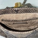 Michael Kors MICHAEL taupe & brown snake embossed leather crossbody purse VGUC Photo 8