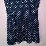 VTG A Line Dress S Blue w White Polka Dot Photo 6