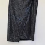 ALL SAINTS Allegra Shimmer Side Tie Wrap Midi Skirt Black 8 Photo 4