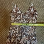 A'Gaci Gold Sequin High Slit Fitted Gown SZ L 8/10 Formal Gala Prom Stretchy Photo 8