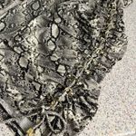 Michael Kors  Snakeskin Jersey Bodycon Ruched Lace Up Mini Dress Gray Women’s S Photo 4