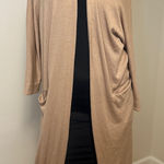 Wilfred  Free Zlata LONG Sweater Open Front Kimono Duster Camel Metallic Medium Photo 0