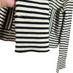 Free People  Striped Knit Blazer Jacket M Black White Nautical Y2K Inspired Photo 9
