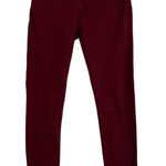 ZARA  Denim Collection Red Burgundy Skinny Ankle Jeans Size Women's 2 Photo 0