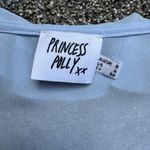 Princess Polly  Tie Blouse sky blue sheer ruffled tie front blouse Photo 3