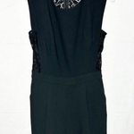 Double Zero  Lace Back Romper Black 2.5" Inseam Lined Size L Photo 0