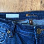 Kut From The Kloth Straight Leg Cropped Cuffed Hem Dark Blue Jeans EUC Sz 6 Photo 3