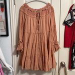 Free People 💖  Tiered Long Sleeve Crochet Mini Dress Photo 2