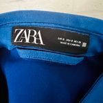 ZARA Cobalt Blue Suede Shacket Photo 13