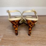 Gucci Rare Size 10 Patent Leather Leopard Peep-Toe Heels Photo 7