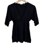 Vince  Black Cashmere Blend Half Sleeve Babydoll Sweater Sz S Photo 4