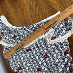 Rewind Size XS One Shoulder Romper Lace Trim Ruched Waist Denim Shorts Photo 10