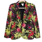 Chico's  tropical floral print comfort blazer jacket Photo 0