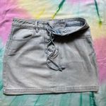 PacSun Light Wash Tie Closure Denim Skirt | Size 25 Photo 2